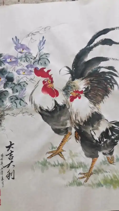 中国画#王兴民国画公鸡:水墨写意公鸡,太美了!