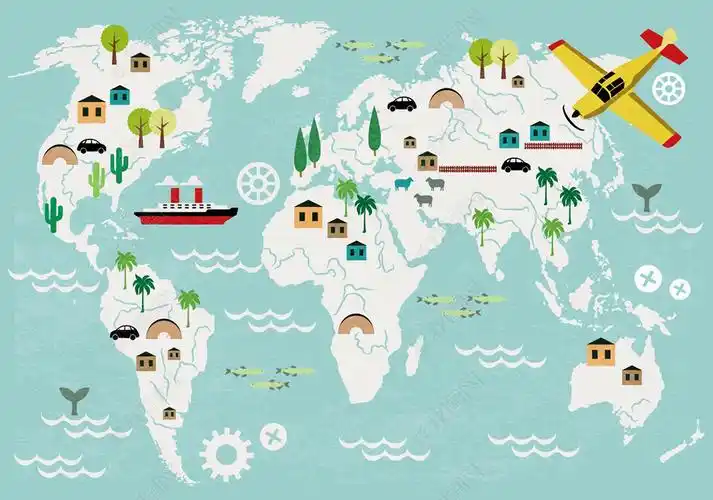 超清矢量卡通地图背景系列