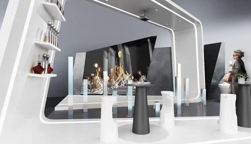 金地简约接待展台设计