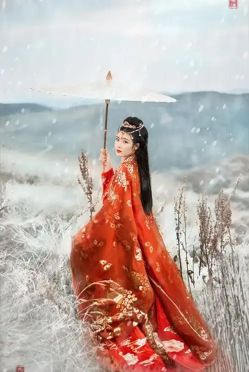 古风后期,通过ps把荒野草地变成大雪纷飞的雪景(4)