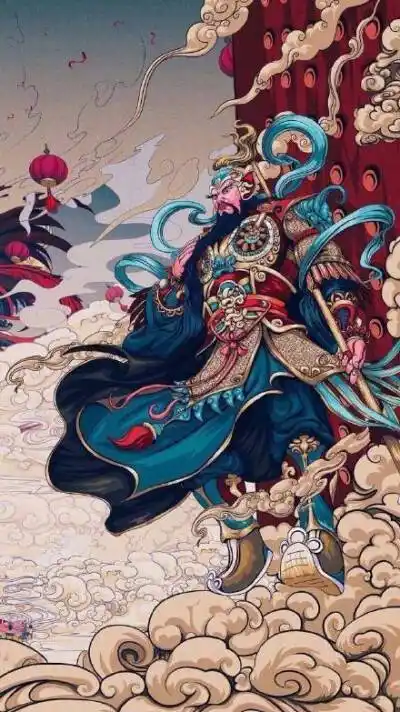 抖音财神爷潮图壁纸