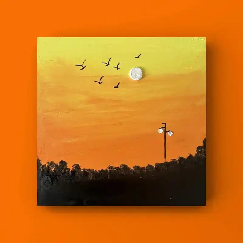 油画棒.#创作灵感 临摹@黄昏不尽时 油画棒@高尔乐小助 - 抖音