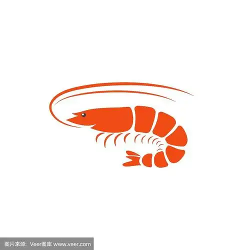 虾矢量图标插图