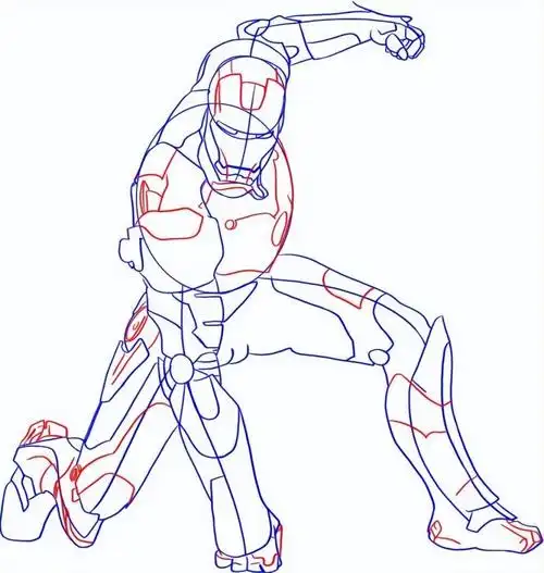钢铁侠素描简笔画 - 简单简笔画