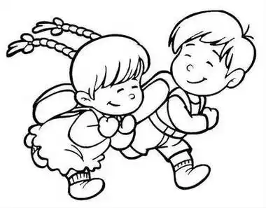 下载文明校园简笔画图片大全集和老师礼貌问好简笔画握手问好简笔画