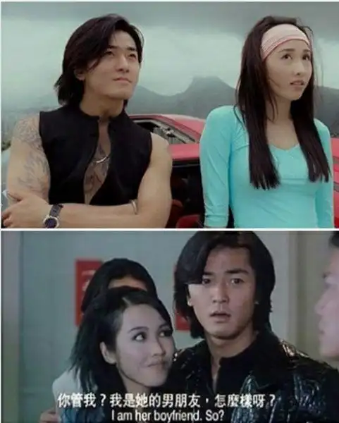 "陈浩南"和"小结巴"25年后重逢,两人同框,嫩回古惑仔模样