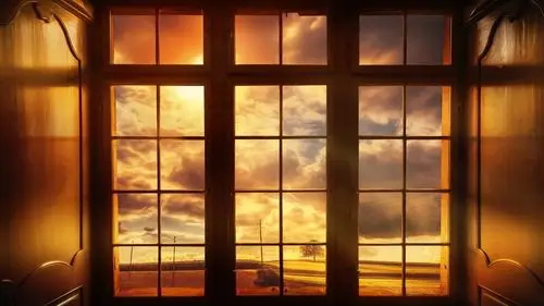 窗外的世界,云,黄昏 壁纸 - 1600x900