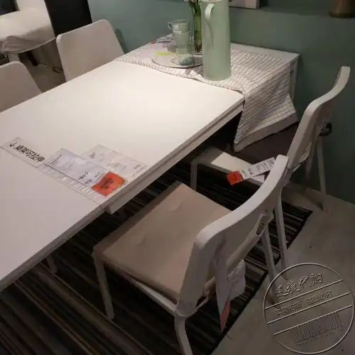 宜家国内代购ikea望斯塔伸缩型餐桌简约现代小户型餐桌多功能餐桌