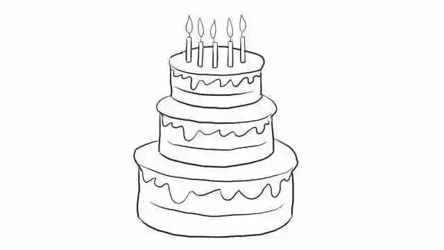 多层蛋糕幼儿亲子简笔画 宝宝轻松学画画