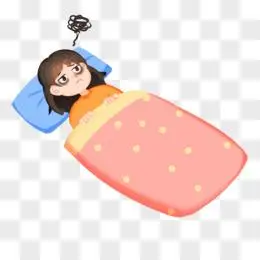 手绘卡通失眠的女生免抠素材pngpsd手绘卡通女孩睡不着失眠免抠素材