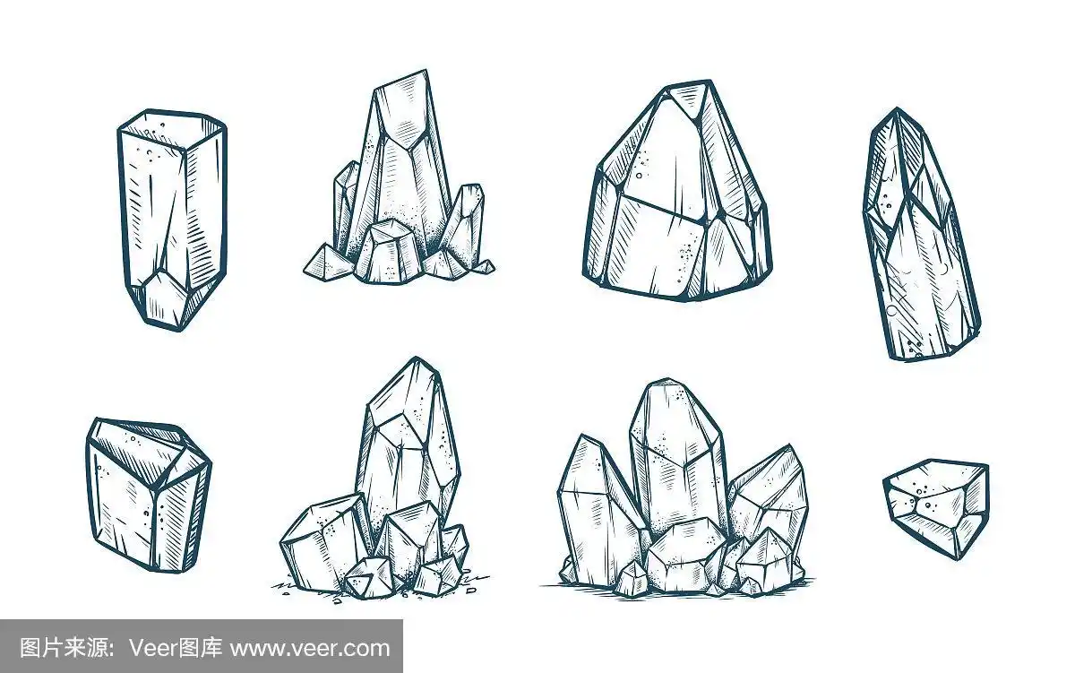 向量晶体illustraion