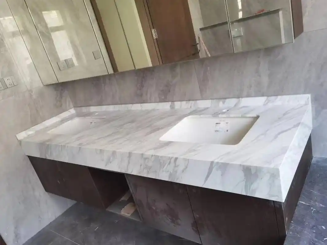 天然大理石.大理石洗手盆台面落地,细节决定成败,客户想要这种 - 抖音