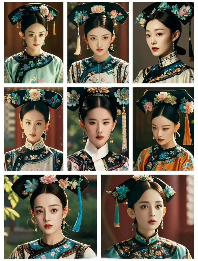 当红女艺人的清宫装八宫格,你最能get到哪一位的清宫造型呢?