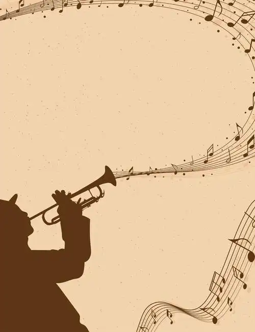 卡通手绘交响乐音乐会海报背景素材