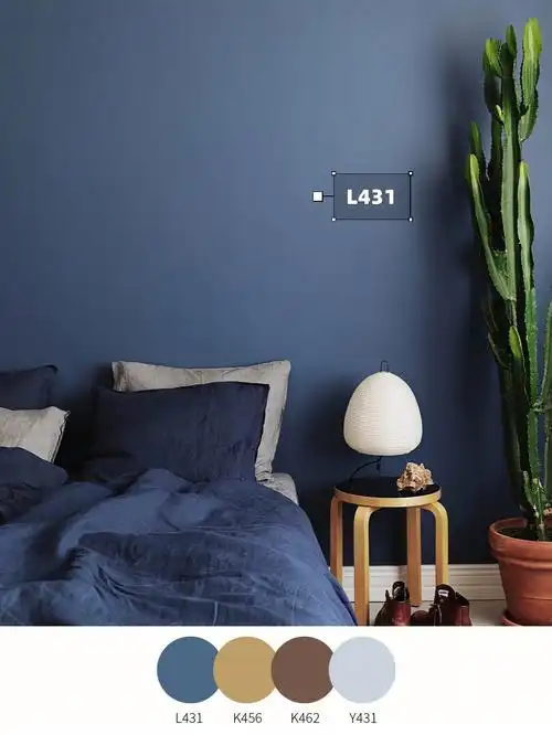 5组蓝色系墙面配色灵感静谧的氛围感