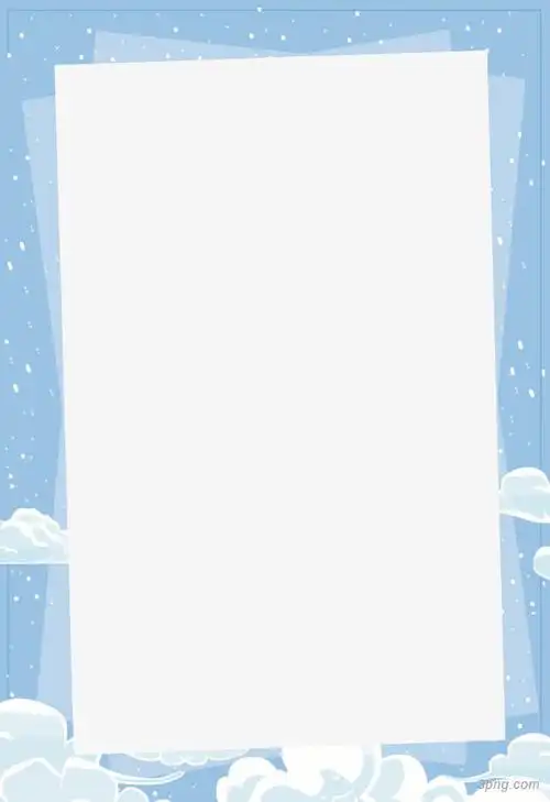 冬季雪景边框png素材透明免抠图片-装饰效果