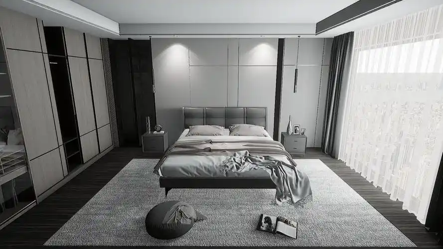 现代轻奢风|高级暖灰卧室美爆啦!_灰色