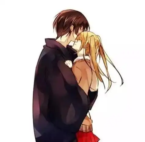 男女抱抱动漫头像