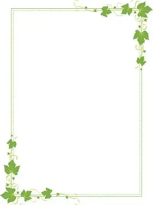 春天竖版边框简约边框绿色边框春天边框藤蔓边框春天边框春天边框树枝