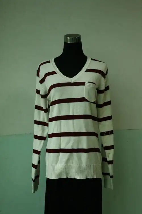 针织衫 女士v领毛衣/女式                 面料:全棉 风格:休闲 款式