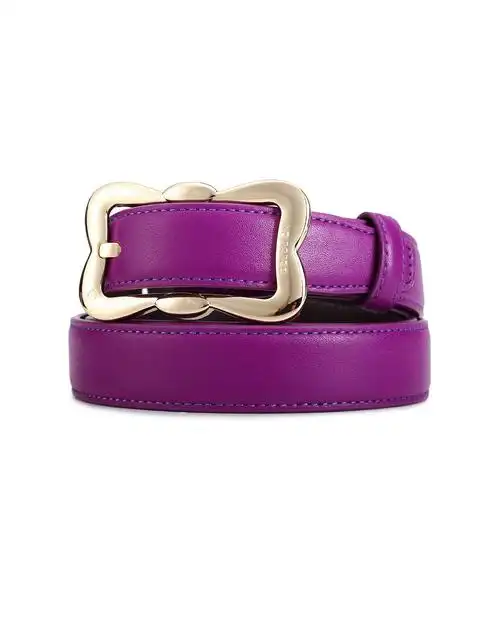 女装紫色潮流时尚针扣皮带