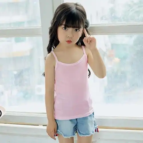 女童吊带背心夏儿童薄款女孩内穿打底衫宝宝无袖内衣中大童娜蜜雨nami