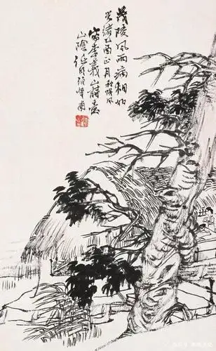 任伯年山水画:笔画之间见乾坤,着墨之处现雅韵