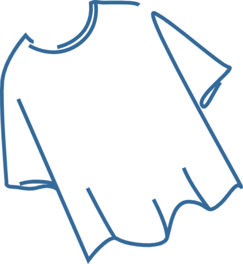 衣服装饰贴纸素材插画衣物短袖t恤上衣短袖t恤贴纸素材插画短袖衣服