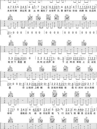 地心引力吉他谱_吉他_吉他谱_娱乐_音乐