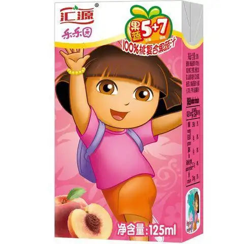 汇源100%桃复合果蔬汁 儿童果汁 125ml*20盒 礼盒 国产