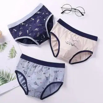 乐娟儿童内裤男童纯棉春秋季三角裤男孩中大童内衣裤13一15岁初3条装