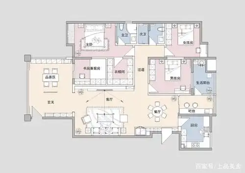 百看不厌的现代简约风,150平五房的格局,很受年轻人喜欢的装修