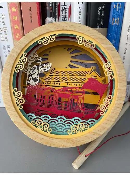 南湖红船抗疫爱国主题儿童幼儿园手工diy材料包手提成品纸雕灯笼