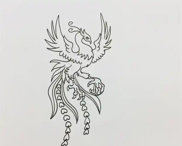 火凤凰怎么画