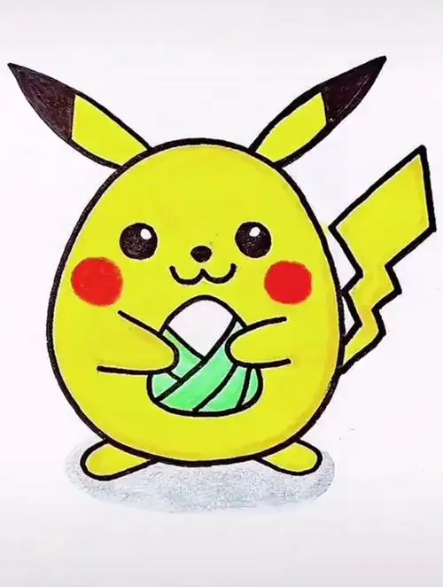 简笔画,可爱的皮卡丘