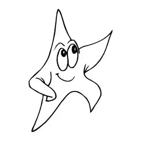适合儿童的简笔画星星卡通画法