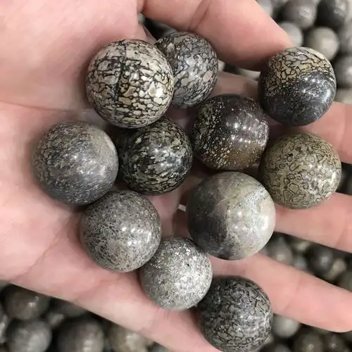 马达加斯加恐龙骨化石圆形颗粒做手链16mm23mm