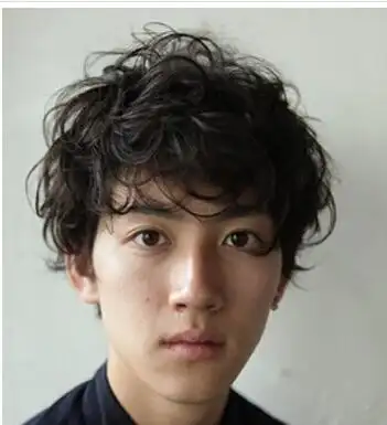 男生蓬松全头微卷发造型 好看的男生卷发图片-男生卷发-帅哥发型网
