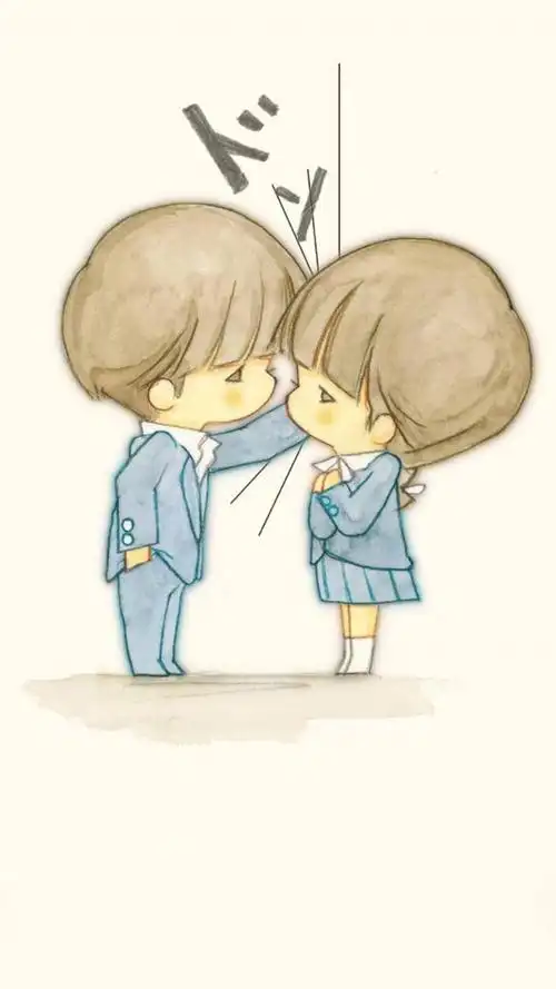 可爱情侣卡通插画