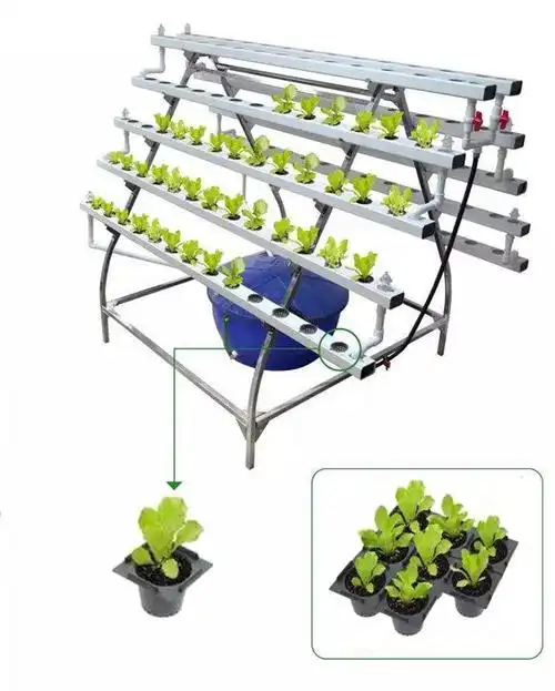 潮汐式水培系统种植架无土水培设备 阳台管道种菜机梯式水培机
