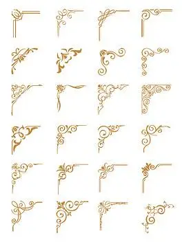 边纹理边框欧式古典花纹装饰图案