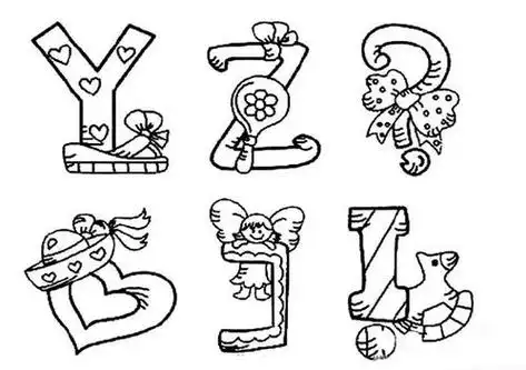 字母简笔画字母简笔画大全可爱小动物