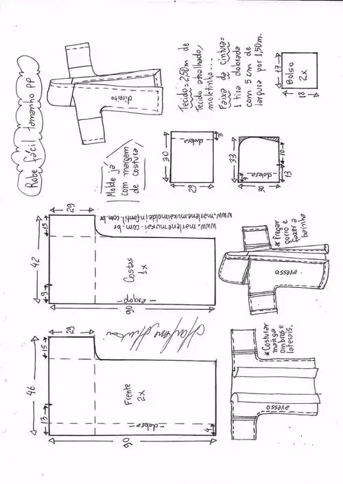 浴袍,睡袍图纸教程