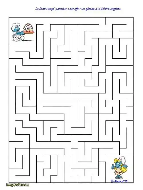 20张方形迷宫复杂迷宫在线游戏a4可打印图片