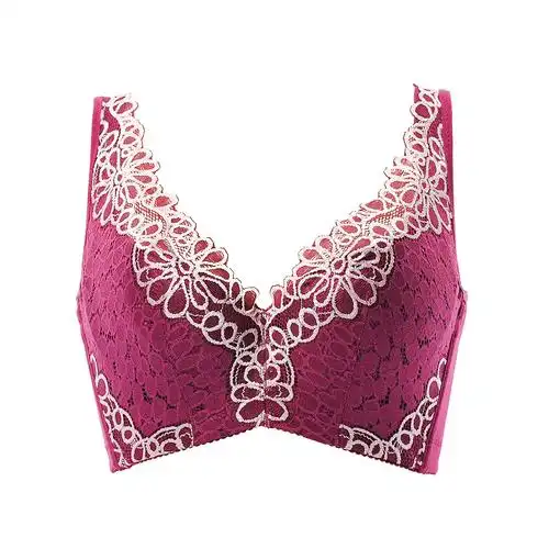 帕芙兰品牌薄款刺绣全罩杯大码文胸 性感聚拢调整型女士内衣胸罩