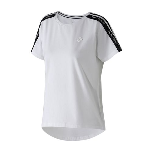 贵人鸟女装2019夏季新款针织圆领短袖t恤宽松女短t运动休闲服棉质