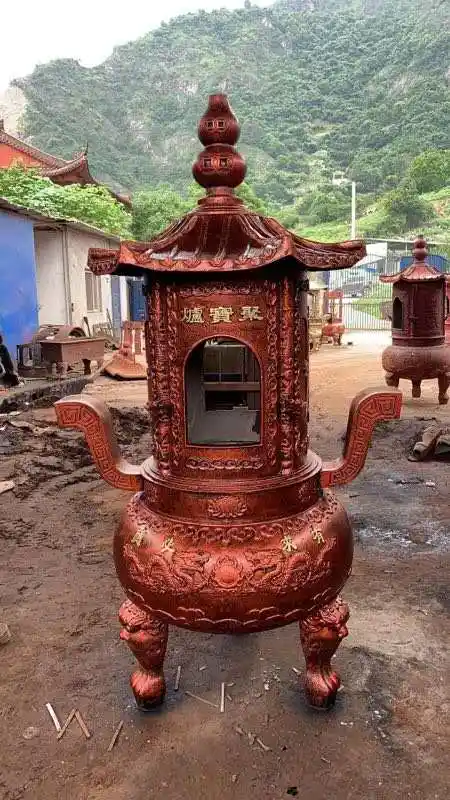 焚经炉 温州慈宏法器批发六角二层烧纸炉 六角二层烧纸炉 墓地化纸炉