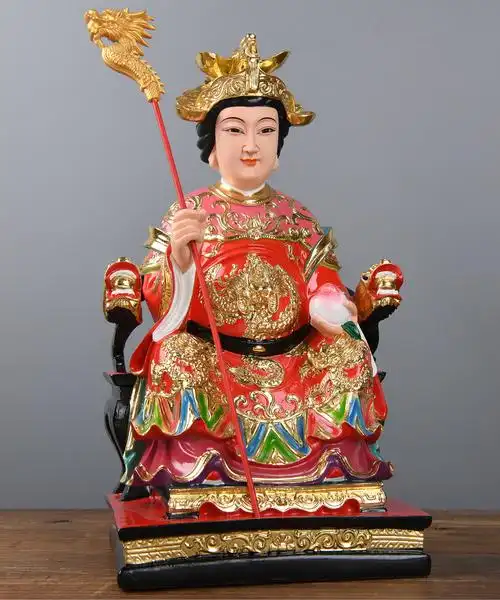 益心阁天尊玉皇大帝王母娘娘神像树脂彩绘道教天公供奉摆件家用16寸