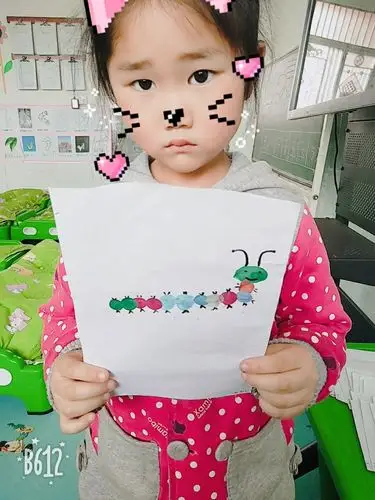 指纹画 毛毛虫