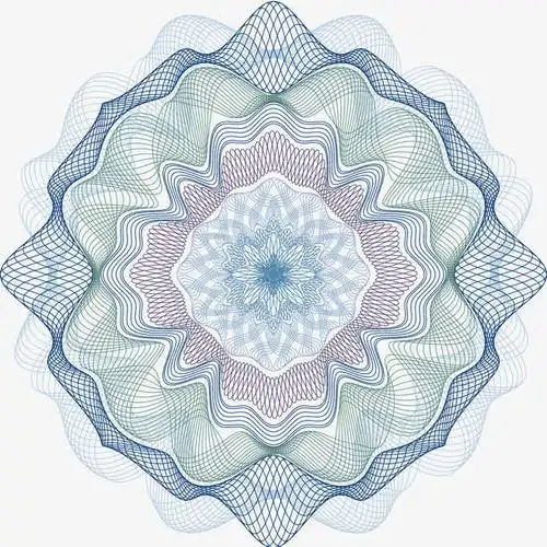 绿色防伪纹矢量图
